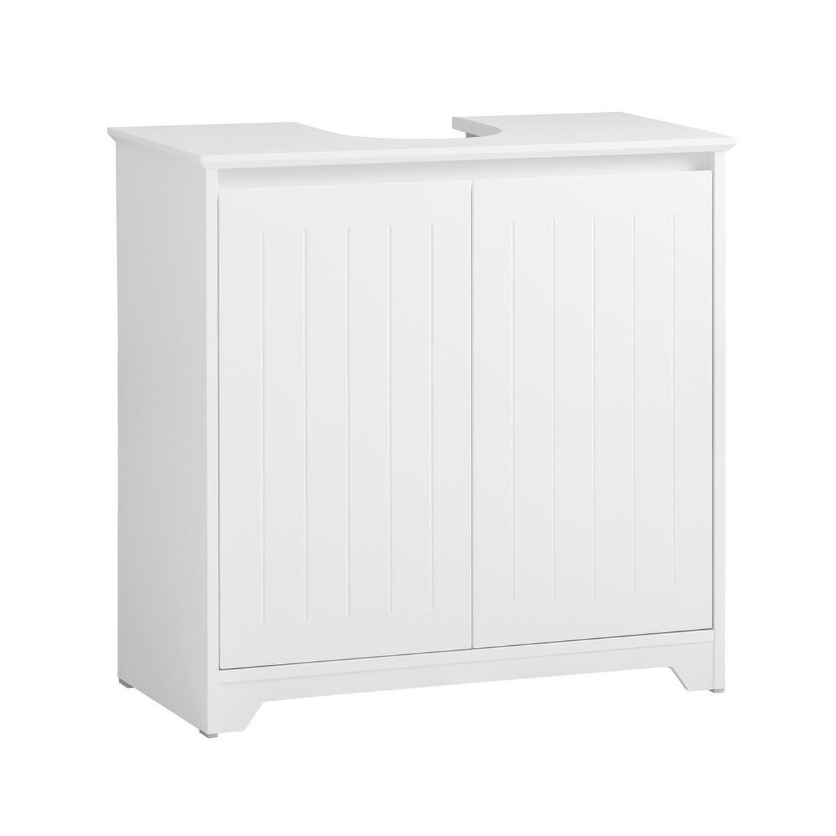 WASCHBECKENUNTERSCHRANK Weiß - Weiß, Holzwerkstoff (60/60/30cm) - SoBuy