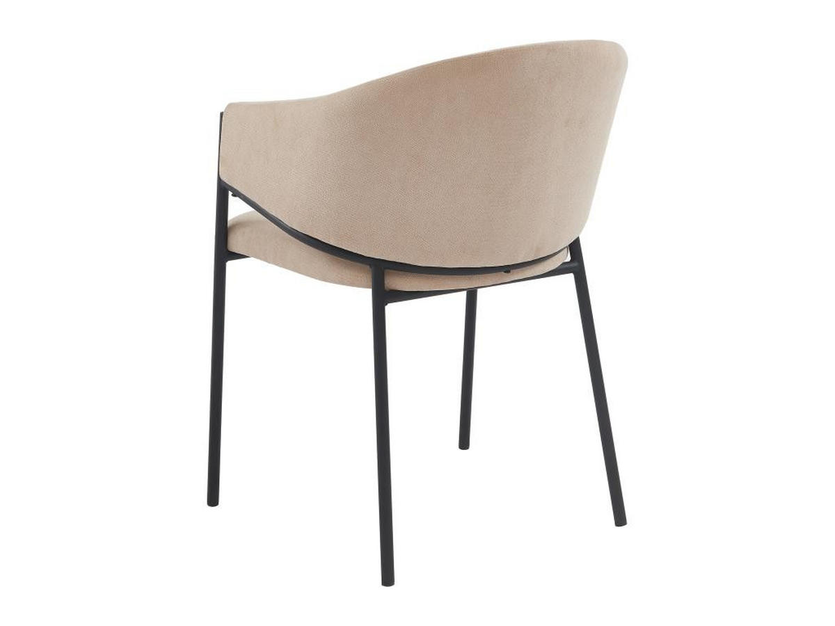 STUHL mit Armlehnen 6er-Set - Stoff & Metall - Beige - ORDIDA - Beige, Textil (61/80/53cm) - Pascal Morabito