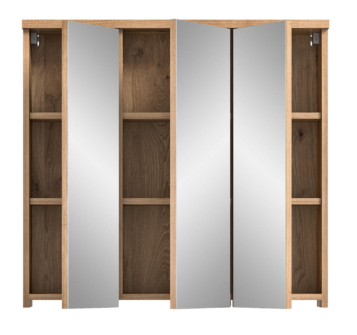SPIEGELSCHRANK GRADO (B/H/T: ca. 75/80/20 cm) in Nox Oak Nachbildung/Spiegelfront - Eichefarben, Holzwerkstoff (75/80/20cm)