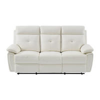 RELAXSOFA - 3 Personen - leder - weiß Vineta - Weiß, Leder (200/101/92cm) - Vente-Unique