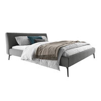 POLSTERBETT VALERIE Grau Cord - Grau, Textil (180/200cm) - KAWOLA