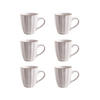 BECHER Melida mit Goldrand 0,38 l 6er-Set - Weiß, Keramik (0.38L) - Homla