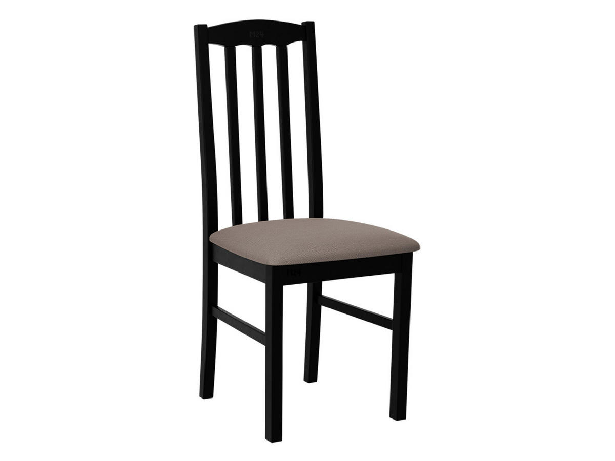 STUHL Bos XII, Holzfarbe: Schwarz - Schwarz/Bronzefarben, Holz (43/90/48cm) - MIRJAN24