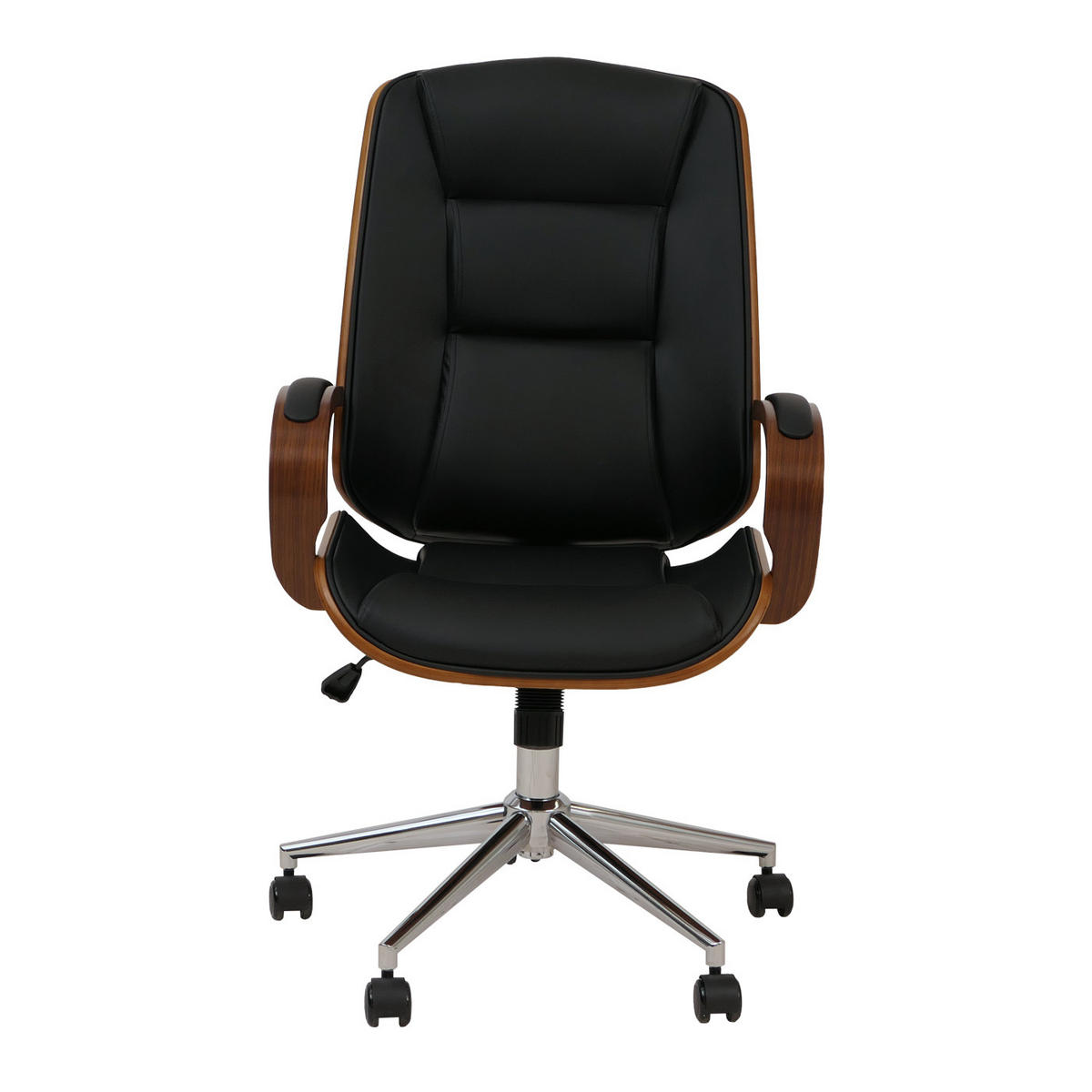 PISARNIŠKI STOL Črn - črna, tekstil (61/110/74cm) - MCW