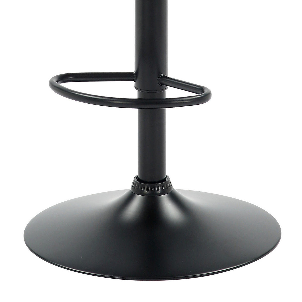 BARSTUHL - Kunstleder / Pappel teilmassiv - Schwarz / Pappel Dunkel - Schwarz, Holz/Kunststoff (47/87/50cm) - home24