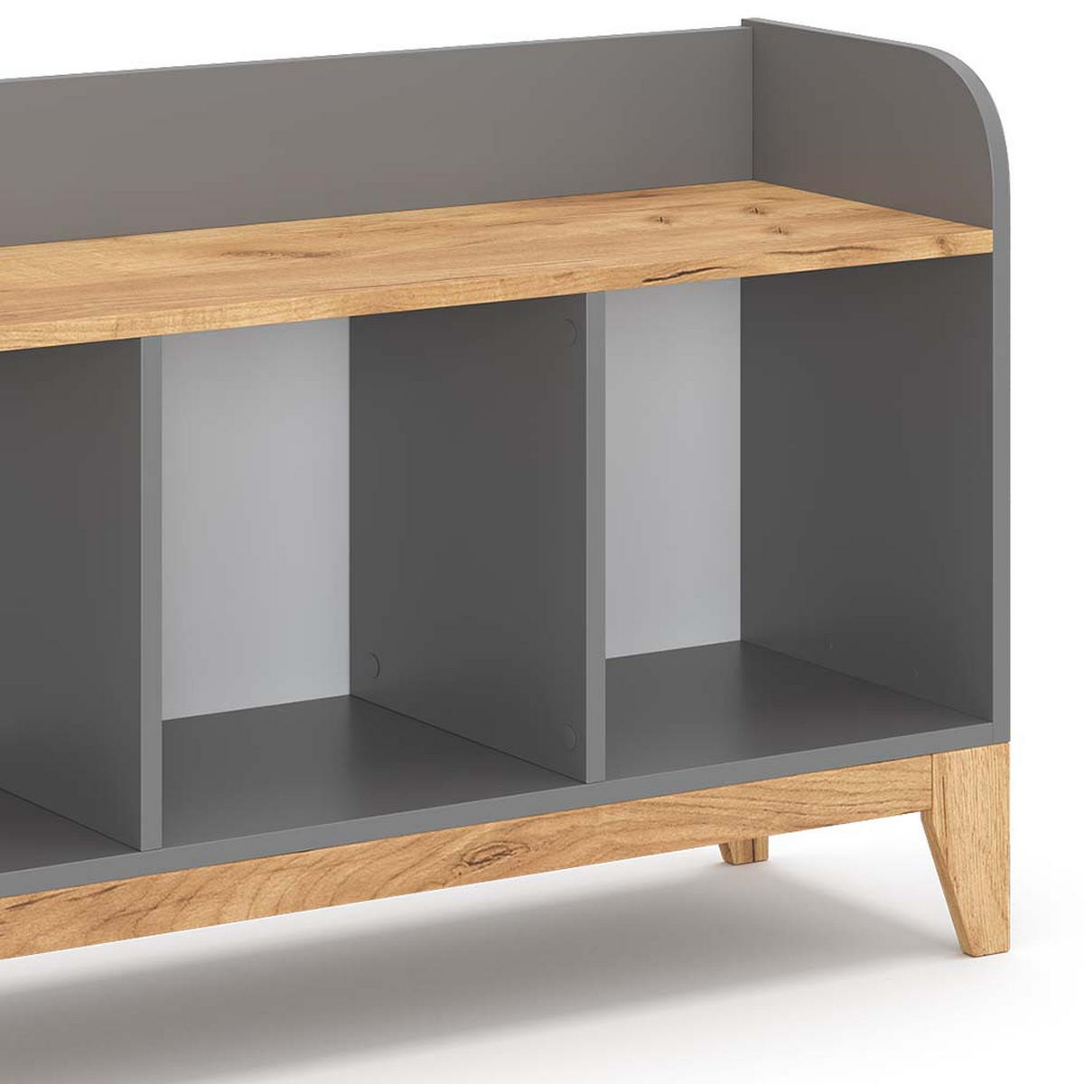 KINDERSITZBANK Malia Grau 107.2 x 63.8 cm - Eichefarben/Grau, Holzwerkstoff (107.2/63.8/30.6cm) - VitaliSpa