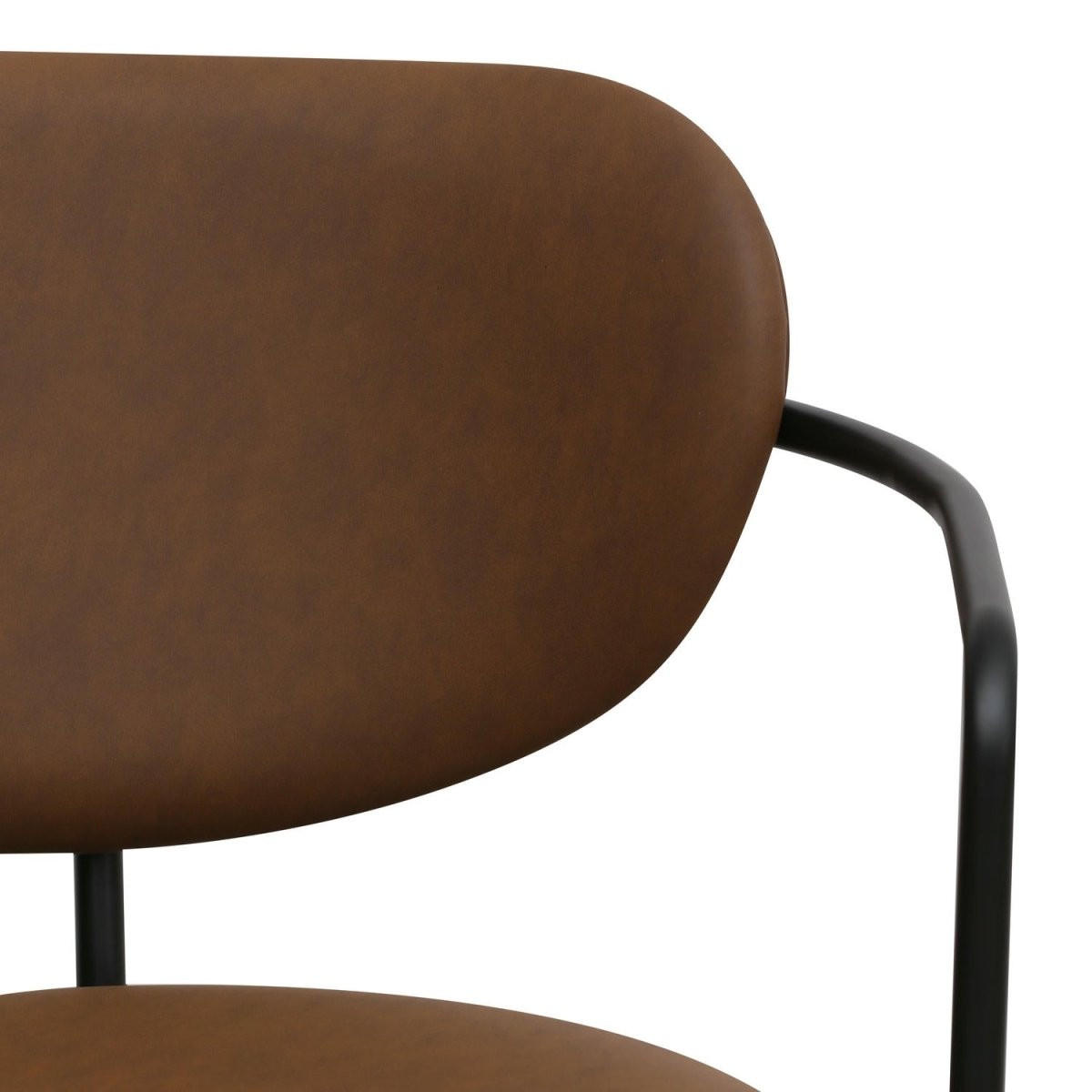 DREHSTUHL höhenverstellbar in Kunstleder Dunkelbraun - Schwarz/Braun, Textil/Metall (54/71/57cm) - Furnhouse