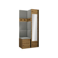 GARDEROBEN-SET Orion XXV - Eiche Artisan/Grau, Holzwerkstoff/Kunststoff (82/186/46cm) - MIRJAN24