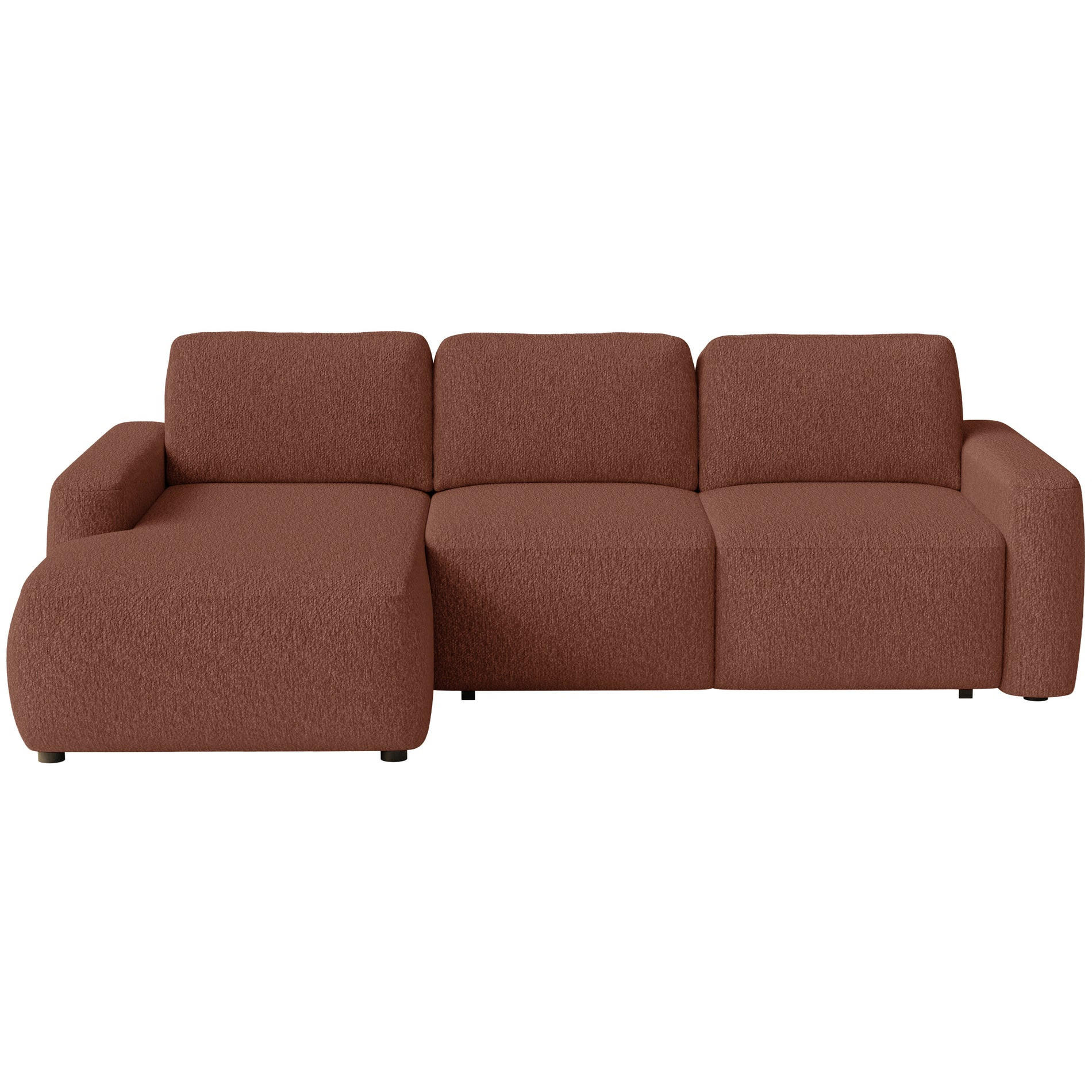 ECKSOFA Carnos Mini Kupfer Chenille - Schwarz/Kupferfarben, Kunststoff/Textil (238/164cm) - Selsey