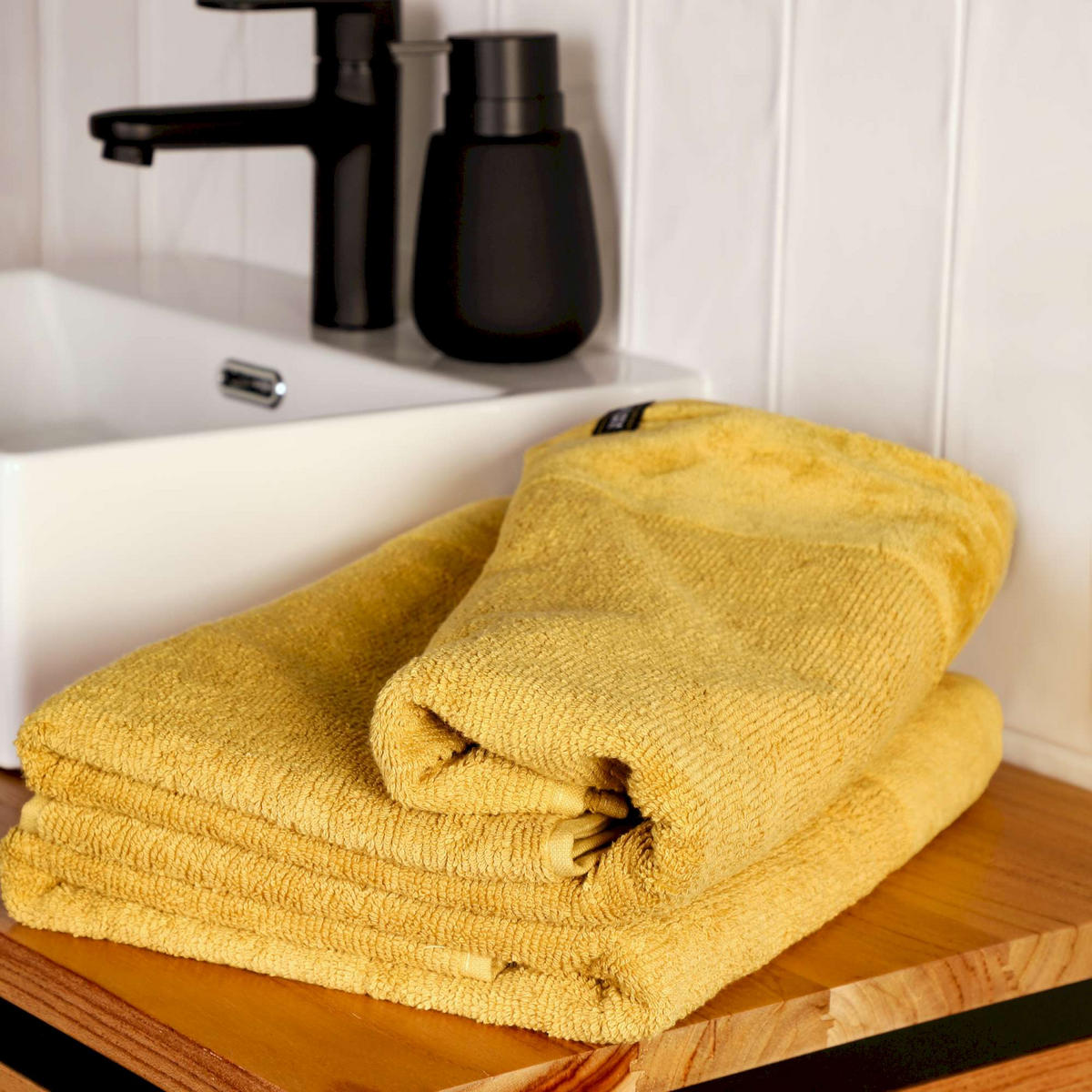 BADETUCH SENSE-2 - Gelb, Textil (100/150cm) - Schöner Wohnen