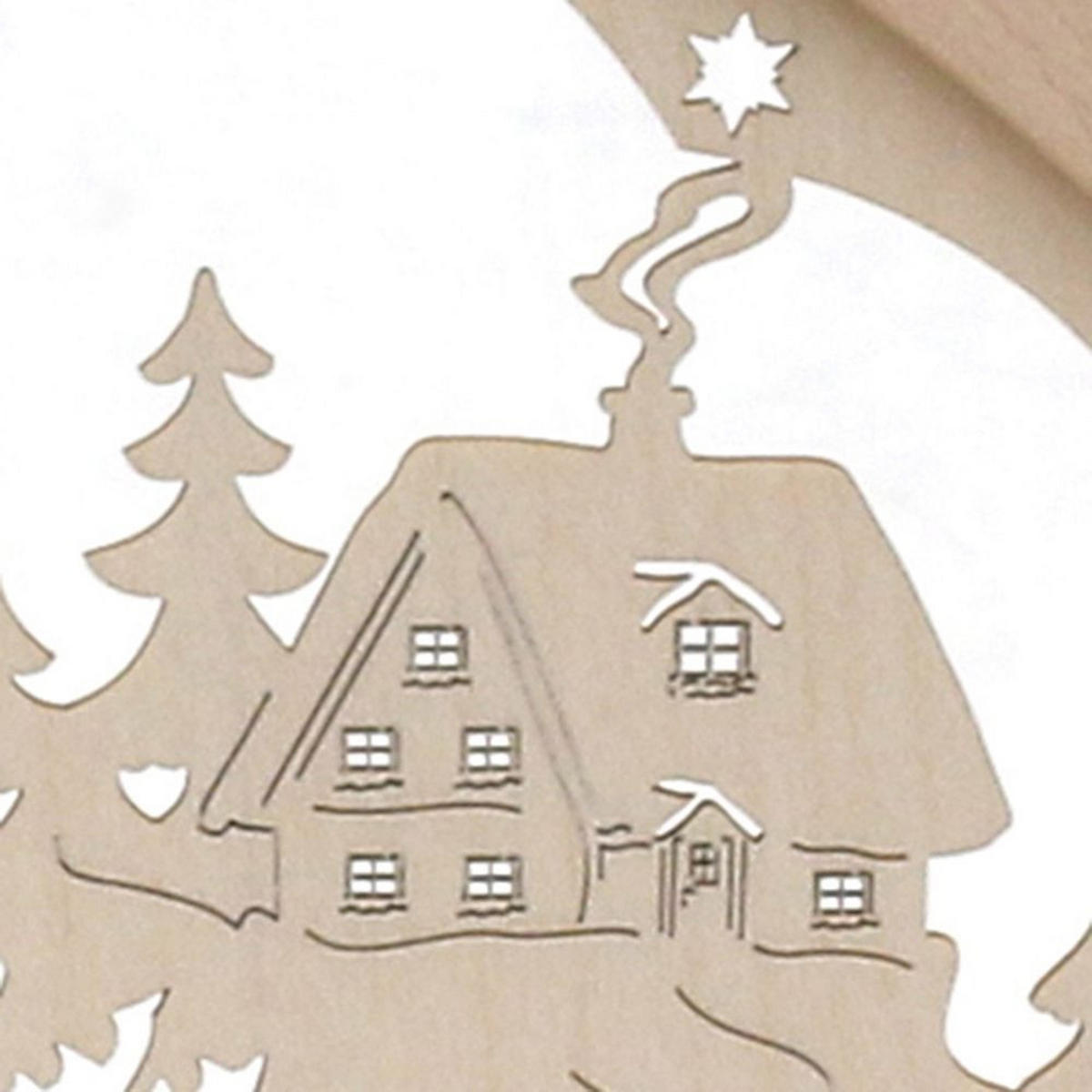 SCHWIBBOGEN Winterdorf 7-flammig - Multicolor, Holz (0.1/1/0.1cm) - Dekoteam24