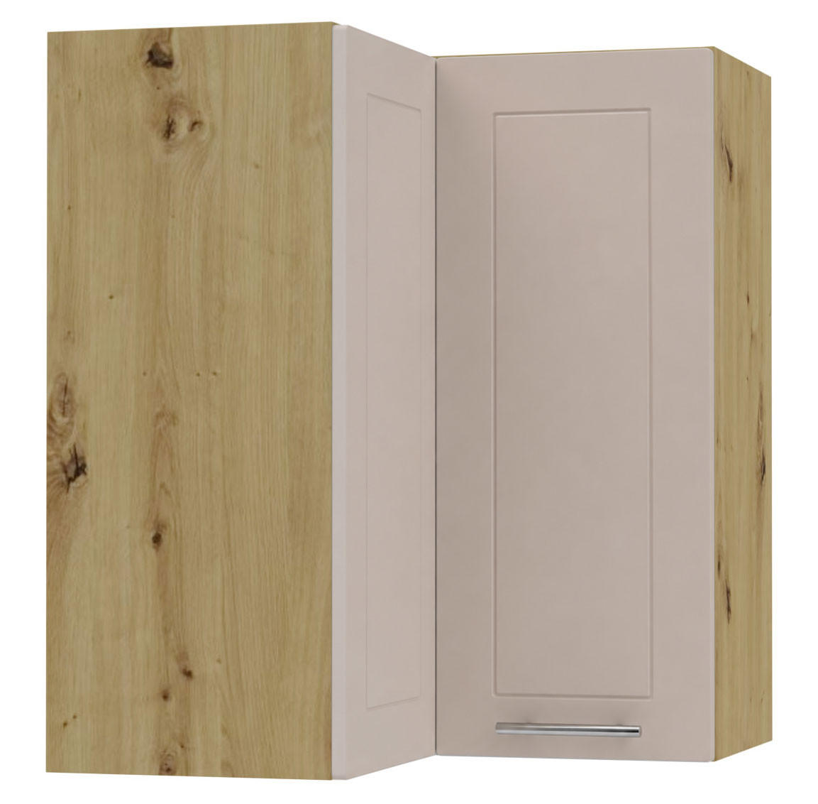 ECKHÄNGESCHRANK Kvantum W12/60 Eiche Artisan / Kaschmir Matt 60 / 60 / 72cm - Kaschmir/Eiche Artisan, Holz/Holzwerkstoff (60/72/60cm) - Feldmann-Wohnen