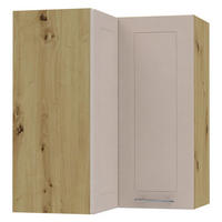 ECKHÄNGESCHRANK Kvantum W12/60 Eiche Artisan / Kaschmir Matt 60 / 60 / 72cm - Kaschmir/Eiche Artisan, Holz/Holzwerkstoff (60/72/60cm) - Feldmann-Wohnen