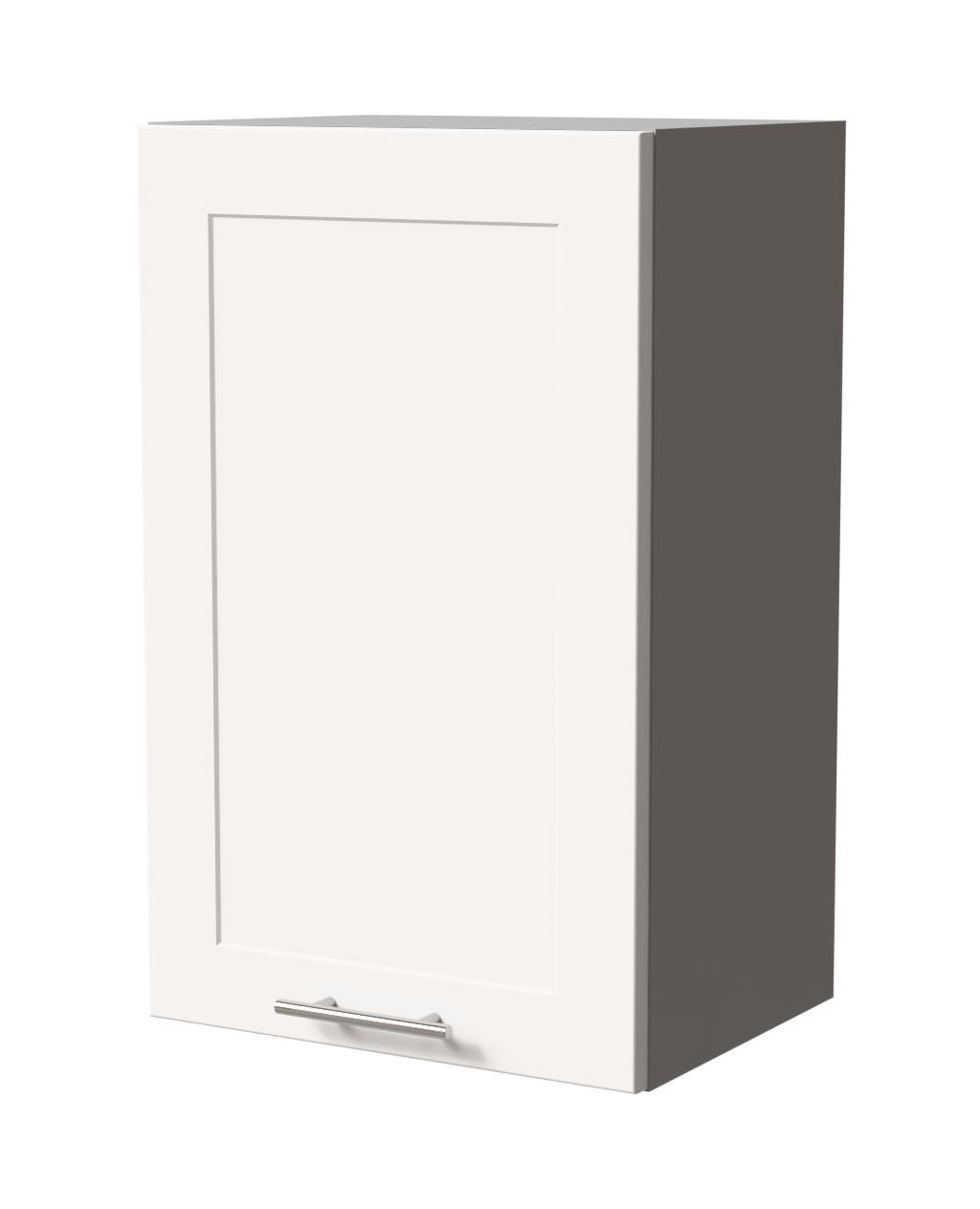 HÄNGESCHRANK Oslo W2/45 Grau / Weiß Matt 45 / 32,5 / 72cm - Weiß/Grau, Holz/Holzwerkstoff (45/72/32.5cm) - Feldmann-Wohnen
