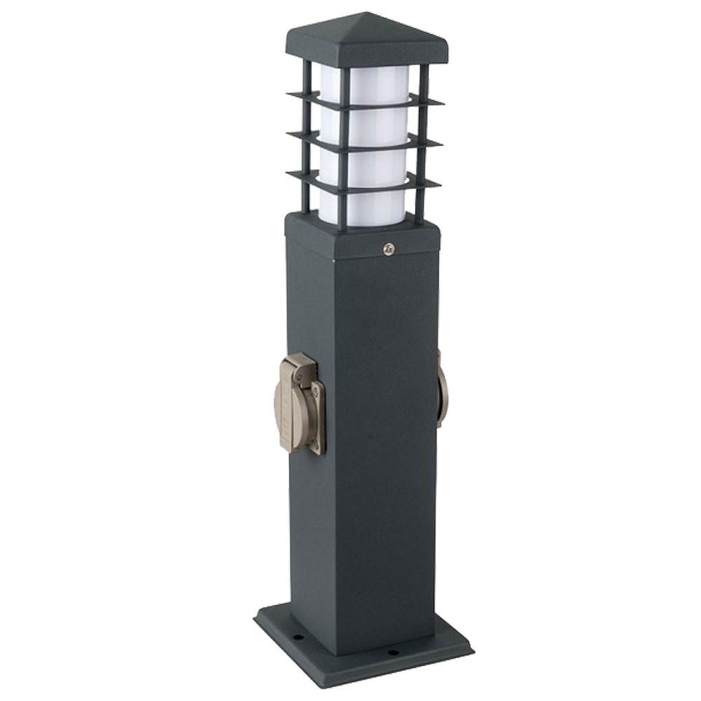 LED WEGELEUCHTE Edelstahl Anthrazit - Anthrazit, Metall (12.4/45/12.4cm)