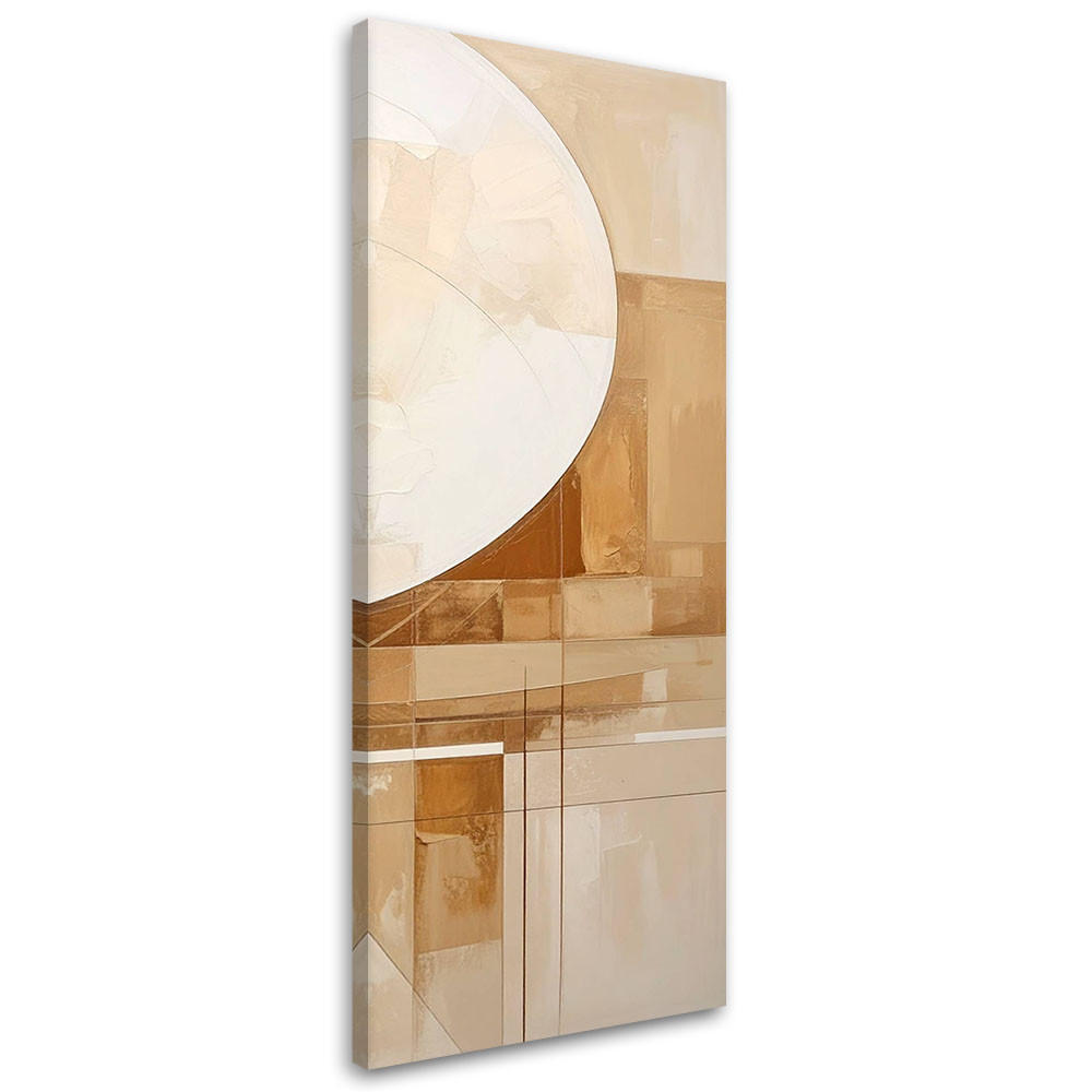 LEINWANDBILD 3D und geometrisch 50x150cm - Beige, Textil (50/150cm) - Feeby