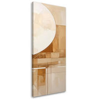 LEINWANDBILD 3D und geometrisch 50x150cm - Beige, Textil (50/150cm) - Feeby