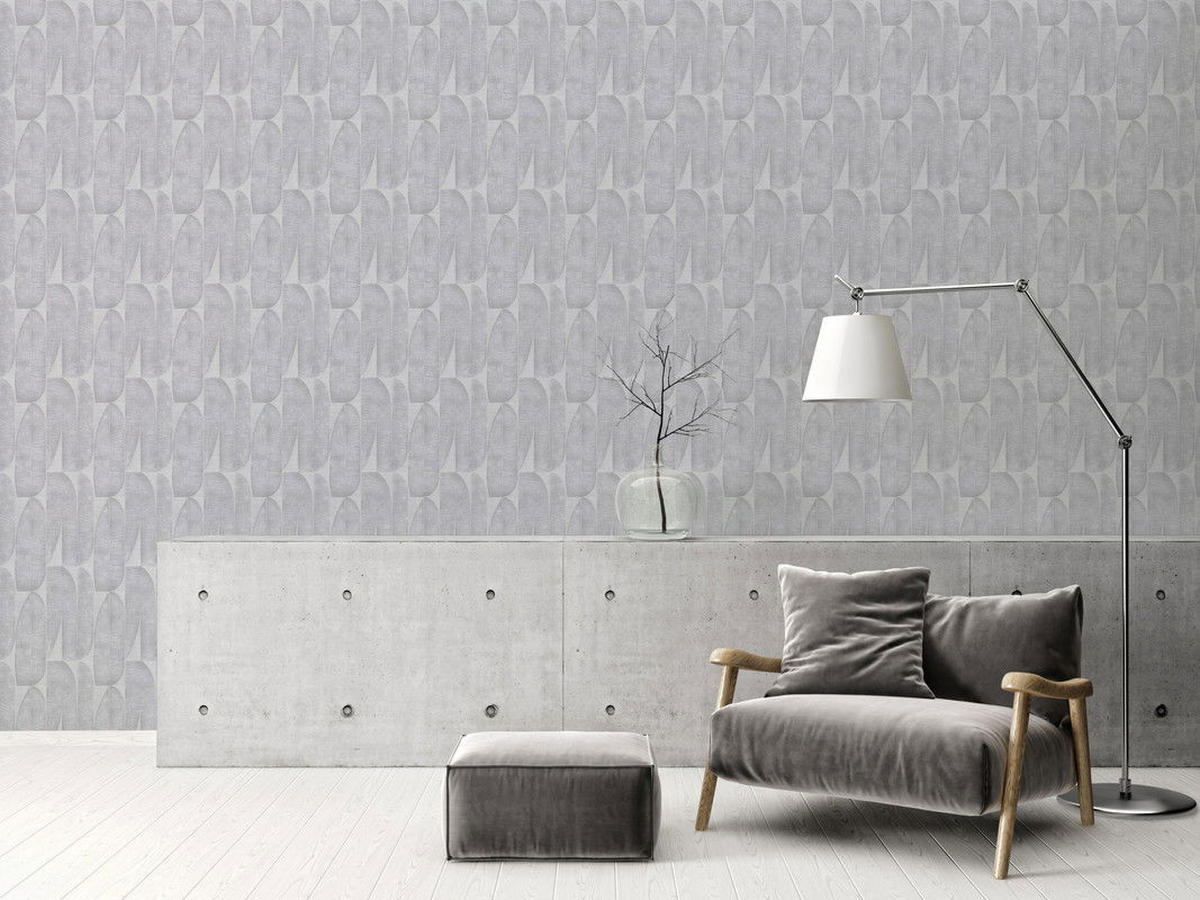 VLIESTAPETE Grau 53/1005 cm - Grau, Textil (53/1cm) - KUNSTLOFT