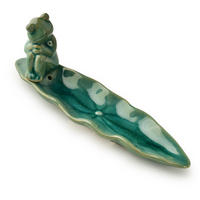 RÄUCHERSTÄBCHENHALTER Frosch 1 Stk. Grün/Grau 20 x 5,5 x 7,5 cm Keramik - Grau/Grün, Keramik (7/5.5/21cm) - Mondex