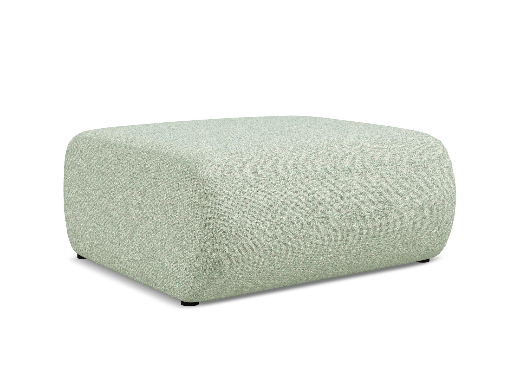 POUF Strukturstoff Stoff Grün - Schwarz/Hellgrün, Kunststoff/Textil (94/40/89cm) - Makamii