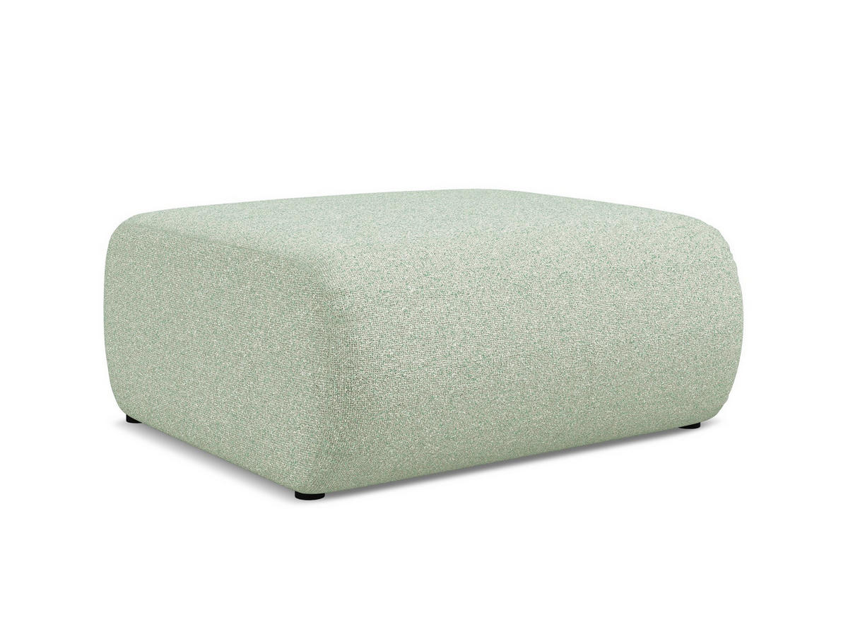 POUF Strukturstoff Stoff Grün - Schwarz/Hellgrün, Kunststoff/Textil (94/40/89cm) - Makamii