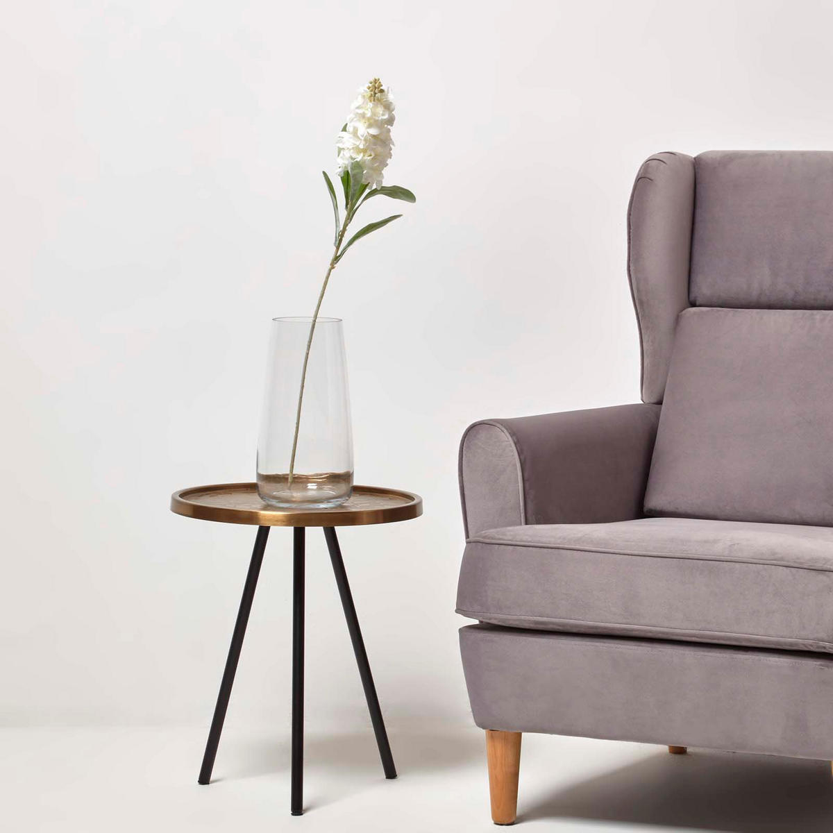 DEKOZWEIG Rittersporn creme, langstielig 80 cm - Creme, Kunststoff (82cm) - Homescapes