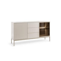 KOMMODE Lagos 154 cm mit drei Schubladen Kaschmir - Kaschmir, Holzwerkstoff/Metall (154/83/39cm) - Ravio