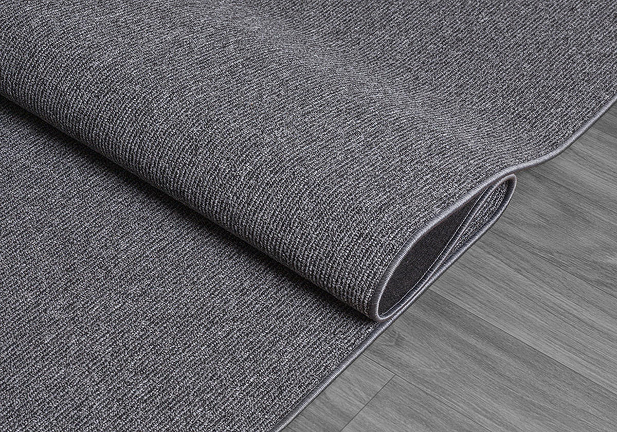 TEPPICH Niederflor Uni COLFOSCO Polypropylen Beige 133 x 133 cm - Anthrazit, Textil (160/230cm) - KADIMA DESIGN