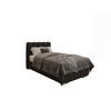 POLSTERBETT Zaira 90x200cm – Elegantes Polsterbett für modernen Wohnstil , Taschenfederkernmatratze Pocket (19cm), schwarz - Schwarz, Holz - Panda Möbel
