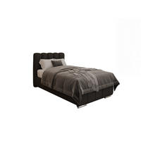 POLSTERBETT Zaira 90x200cm – Elegantes Polsterbett für modernen Wohnstil , ohne matratze, schwarz - Schwarz, Holz (90/200cm) - Panda Möbel