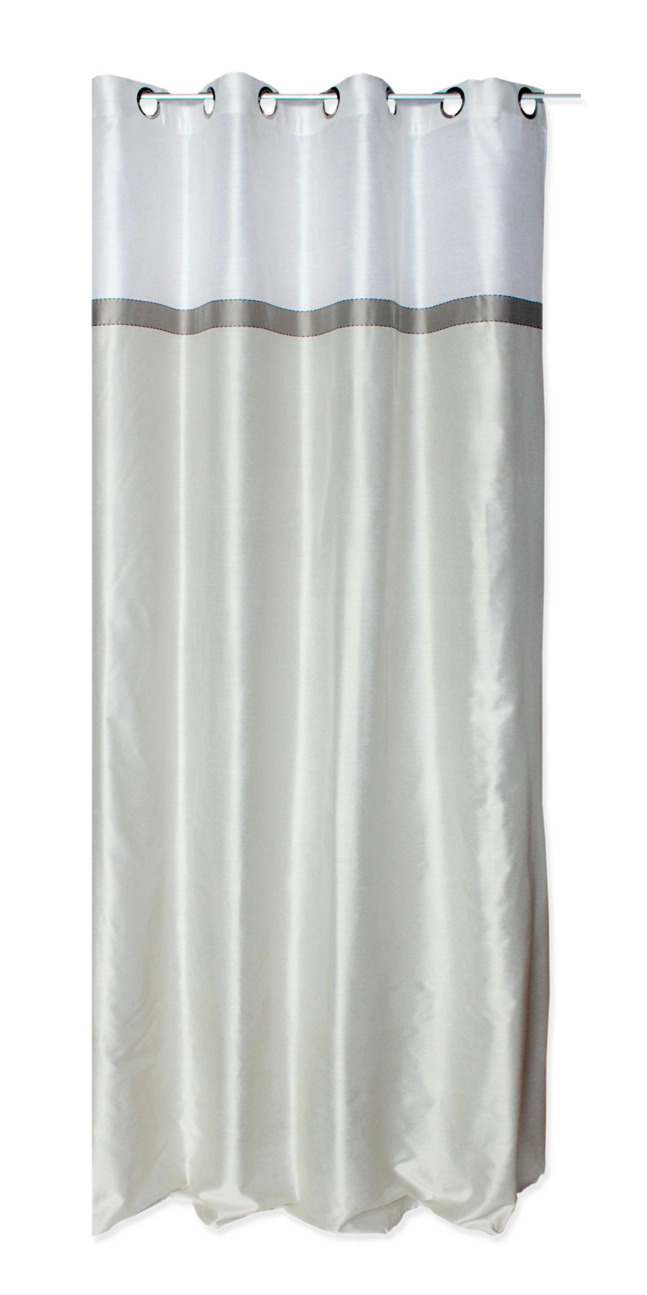VORHANG Ösenvorhang 140x245 halbtransparent Sand - Sandfarben, Textil (140/245cm) - TiborTex