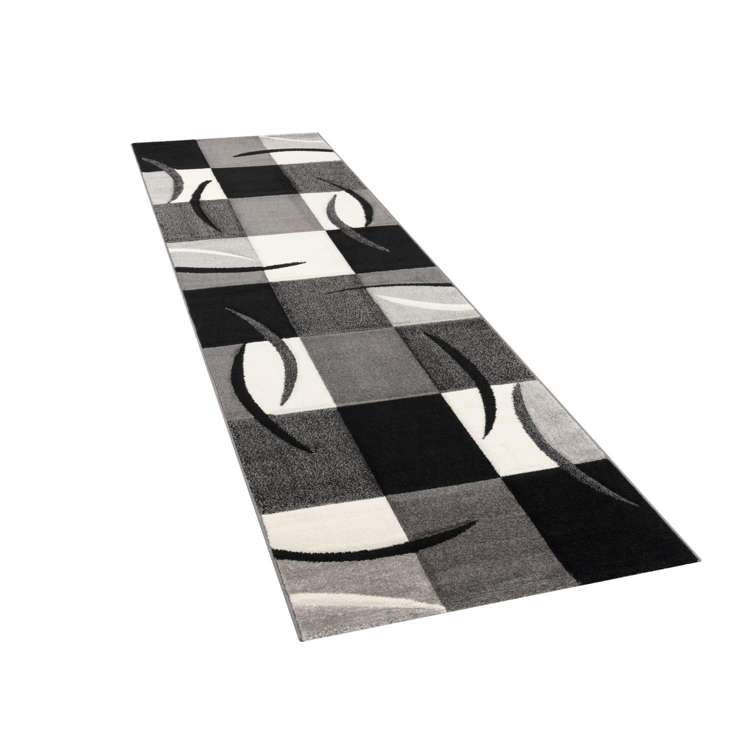 KURZFLORTEPPICH 80/300 cm Diamond 665 - Schwarz, Kunststoff (80/300cm) - Paco Home