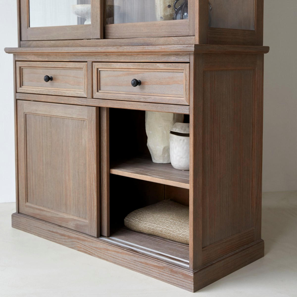 GESCHIRRSCHRANK Roma Natur aus Pinie - Naturfarben, Holz (119/217/48cm) - Tikamoon