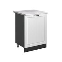 KUCHYNSKÁ SPODNÁ SKRINKA R-Line, Biely vidiecky dom/antracitová, 60 cm s 1 dverami Marmori työtaso - biela/antracitová, kompozitné drevo (60/81.6/60cm) - Vicco