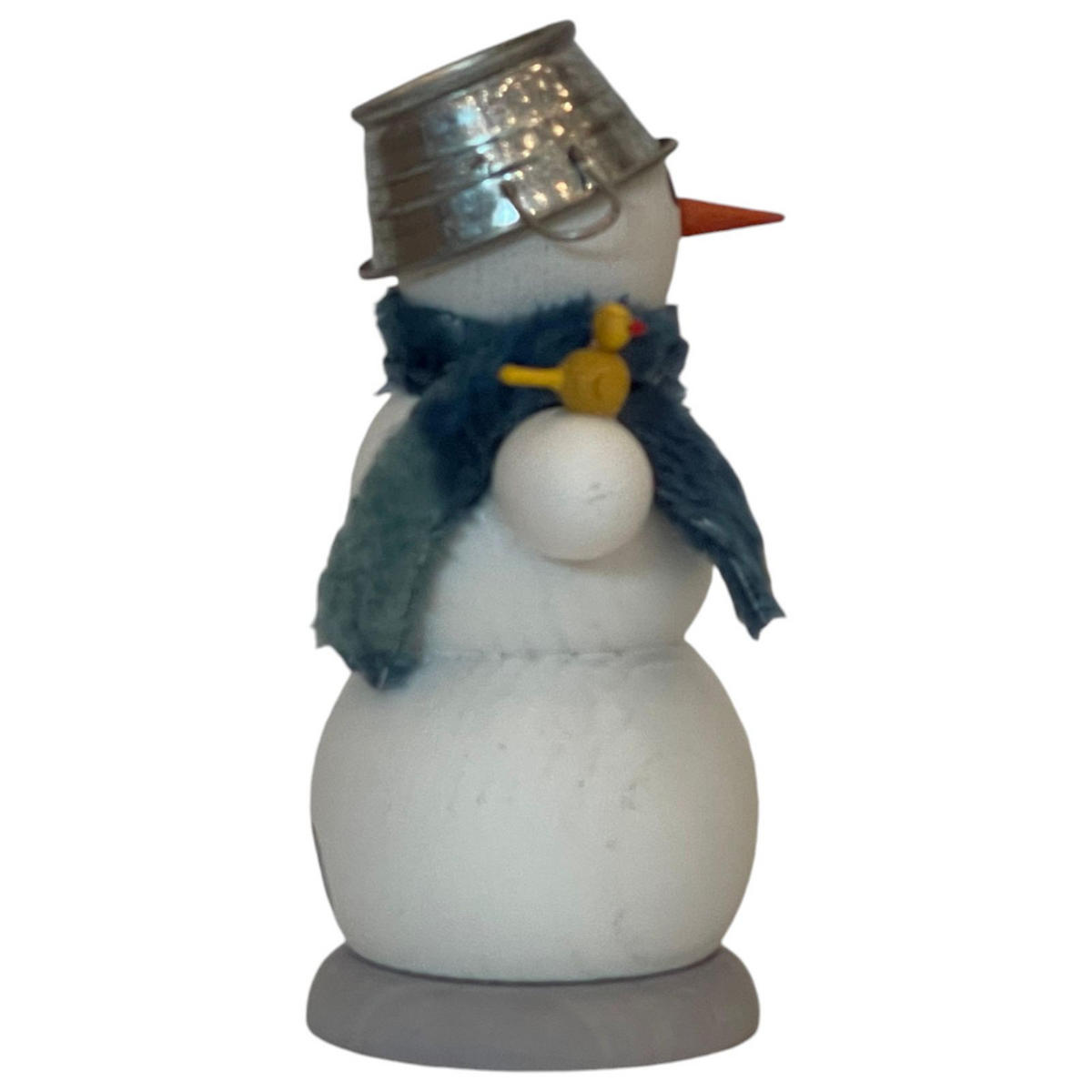 RAUCHFIGUR Schneemann Vogelhaus und Vogel 13 cm - Multicolor, Holz (6/13/10cm)