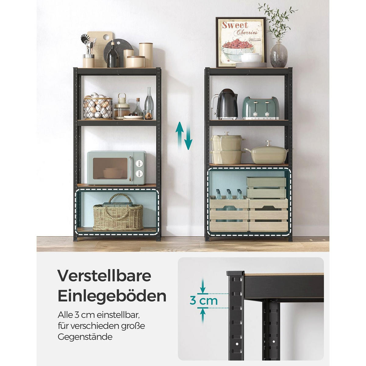 SCHWERLASTREGALE OUAGADOUGOU - Braun, Holzwerkstoff (80/160/40cm) - Hansiro