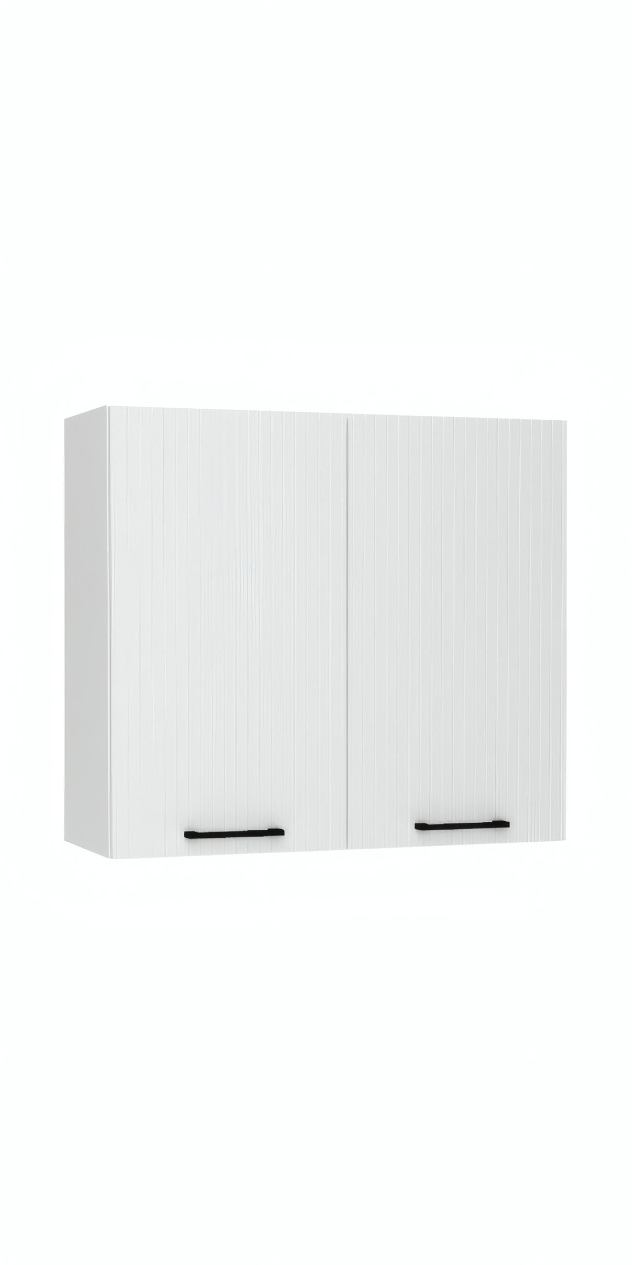 HÄNGESCHRANK W80 - KENDRO - Stilvolle Wandlösung - Weiß, Holz/Metall (80/72/30cm) - ROYAL24_MARKT