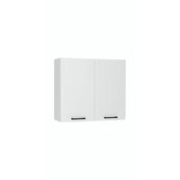 HÄNGESCHRANK W80 - KENDRO - Stilvolle Wandlösung - Weiß, Holz/Metall (80/72/30cm) - ROYAL24_MARKT