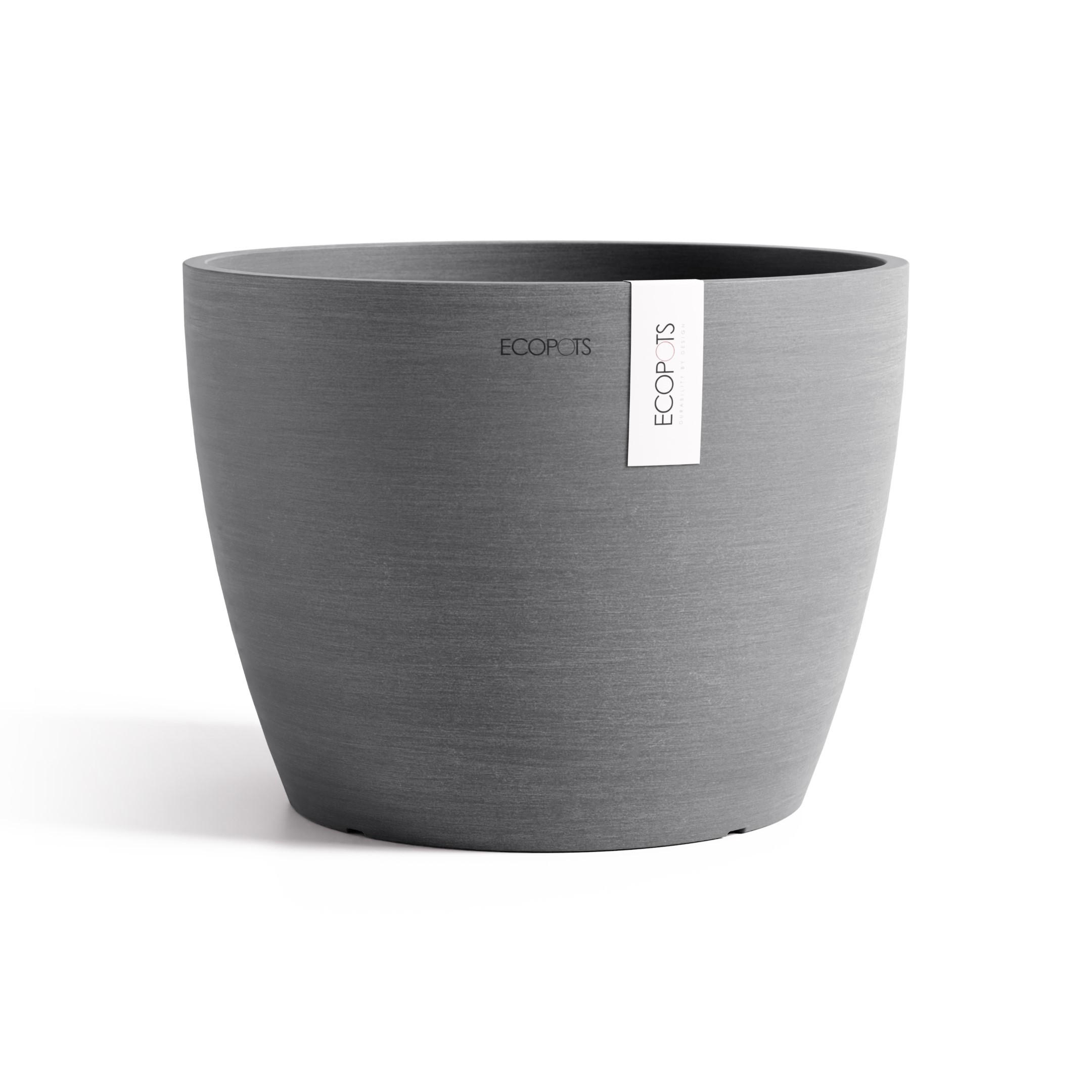 Ecopots Blumentopf Grau 23.5 cm