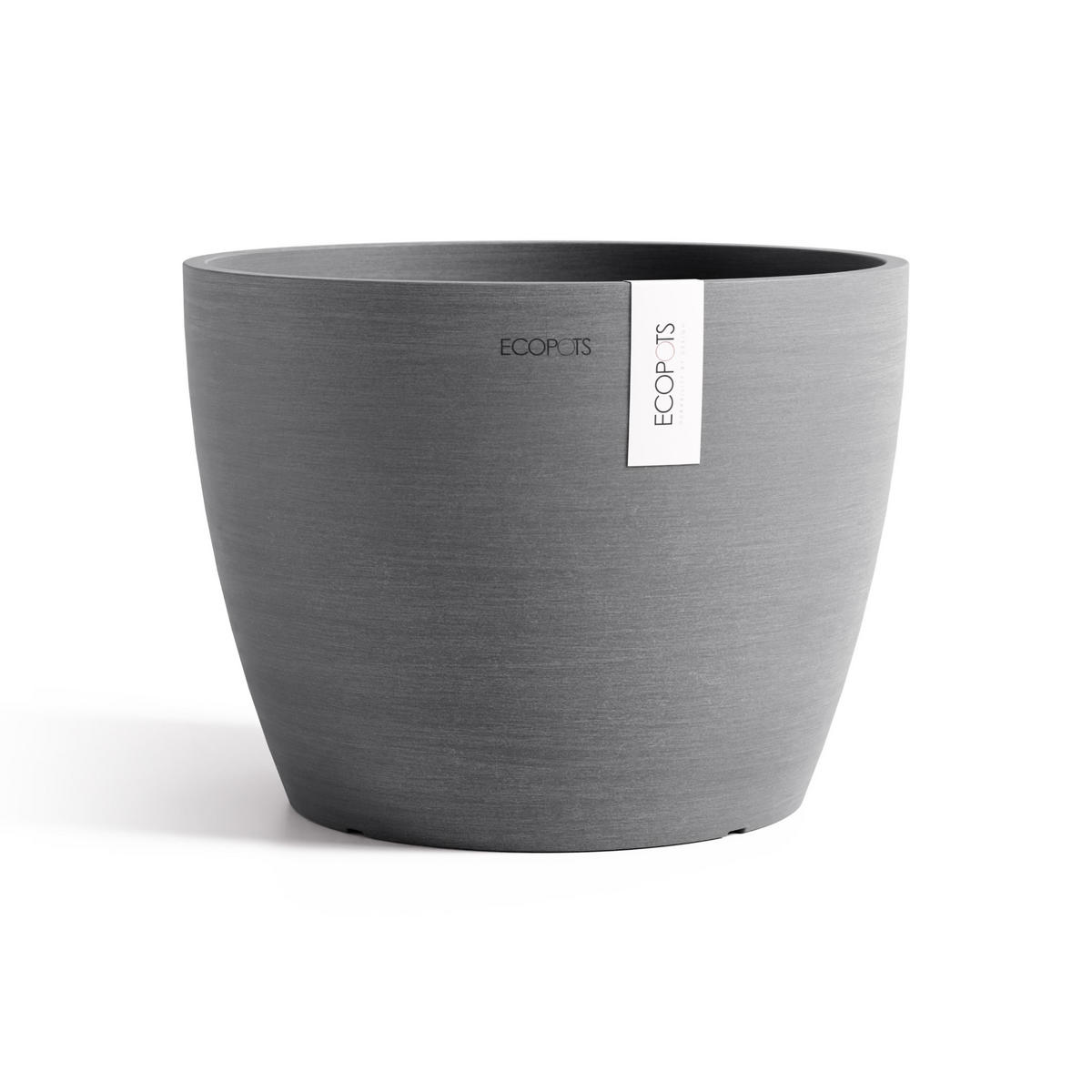 BLUMENTOPF Stockholm Grau - Grau, Kunststoff (31/23.5cm) - Ecopots