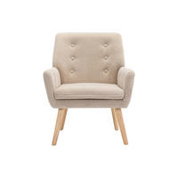 SESSEL mit gerader Rückenlehne - 1 Person - Stoff - Beige - - Beige, Textil (65/79/68cm) - Vente-Unique