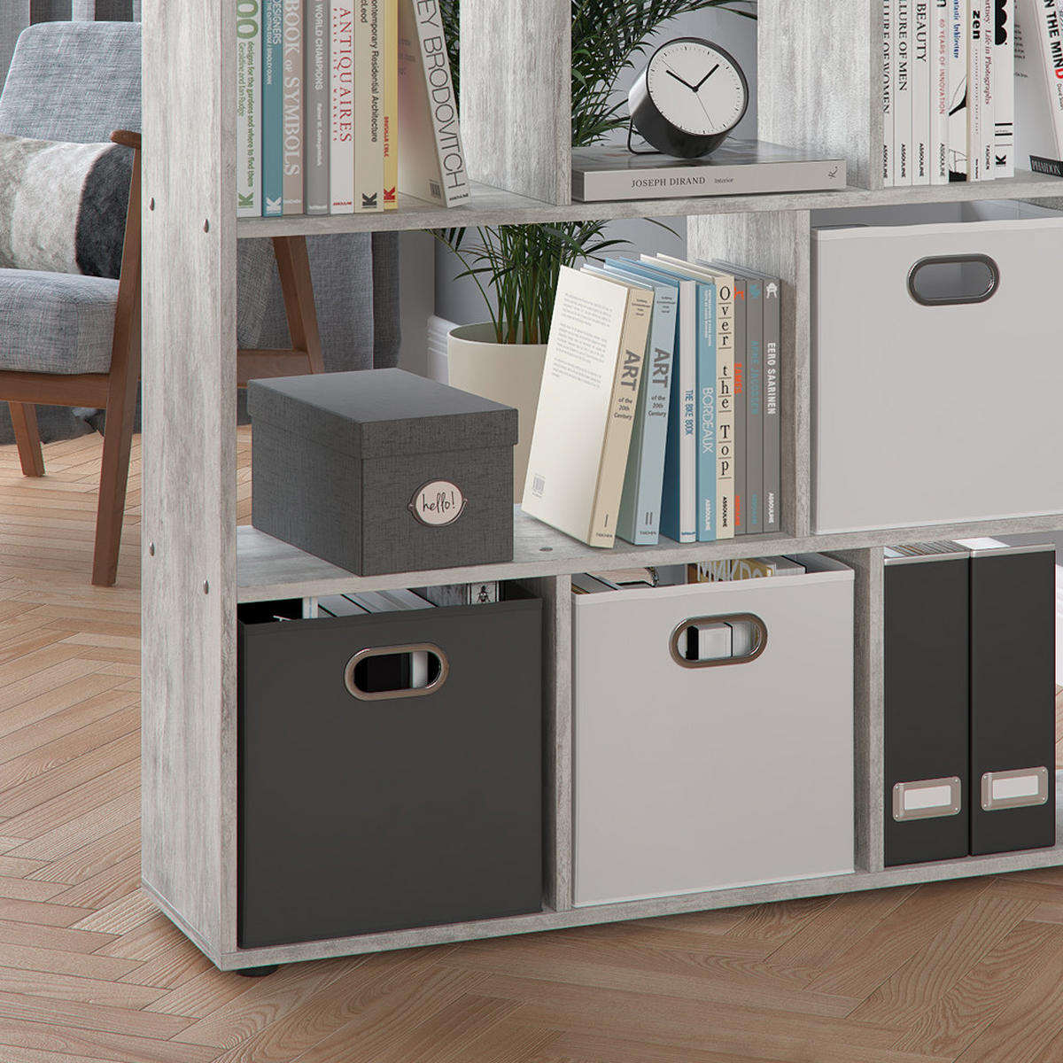 RAUMTEILER Pilar Grau 131.6 x 143 cm - Grau, Holzwerkstoff (131.6/143/29cm) - Vicco