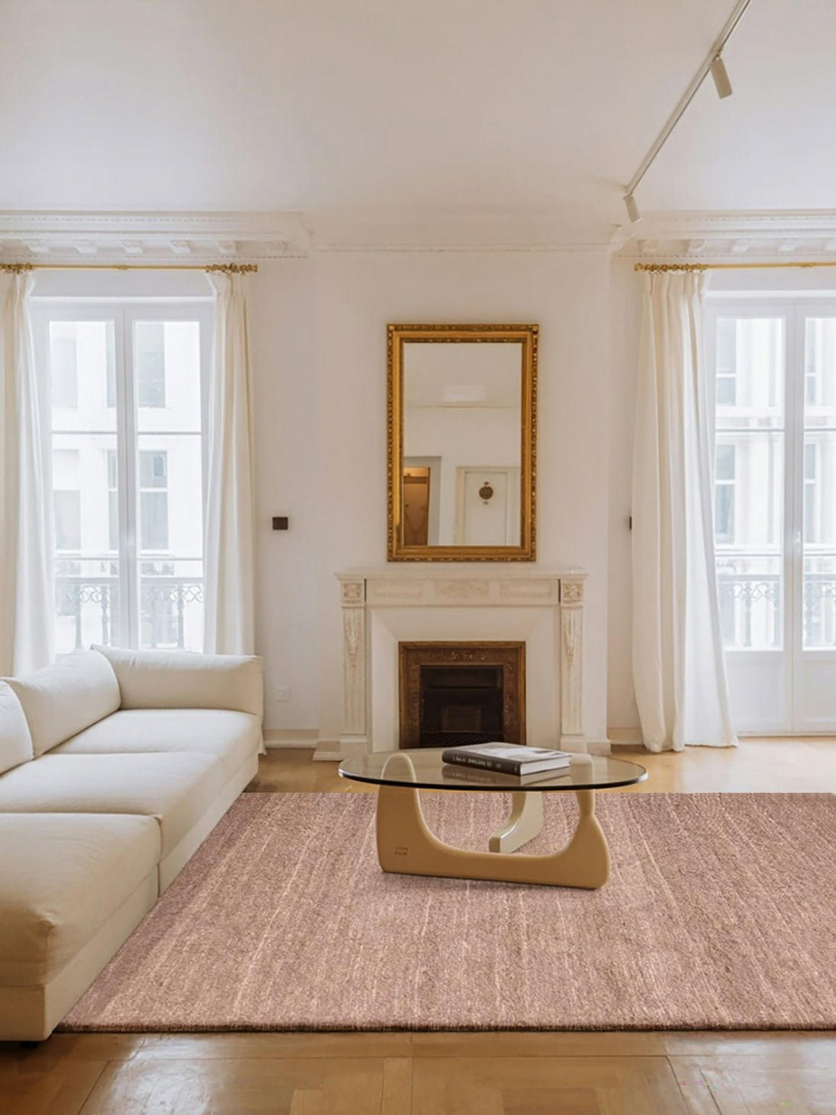 TEPPICH aus recycelter Baumwolle handgewebt rosa - Pink, Naturmaterialien (160/230cm) - AFK Living