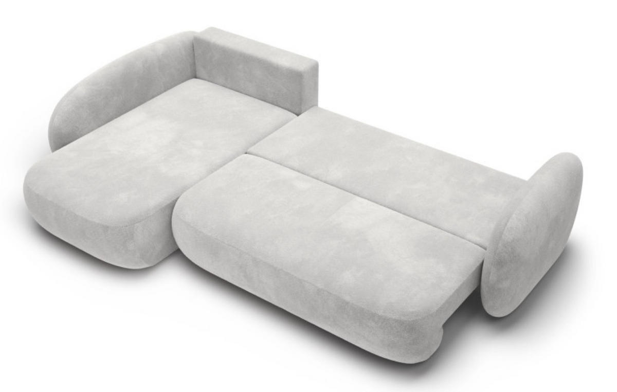 ECKSOFA Grau OLIVIO II Ausziehbar Links - Grau, Textil (289/190cm) - Sepro Meble