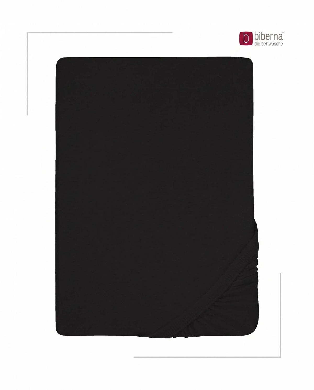 SPANNBETTTUCH Premium Frottee schwarz, 180x200 cm - 200x200 cm - Schwarz, Textil (200/200cm) - biberna