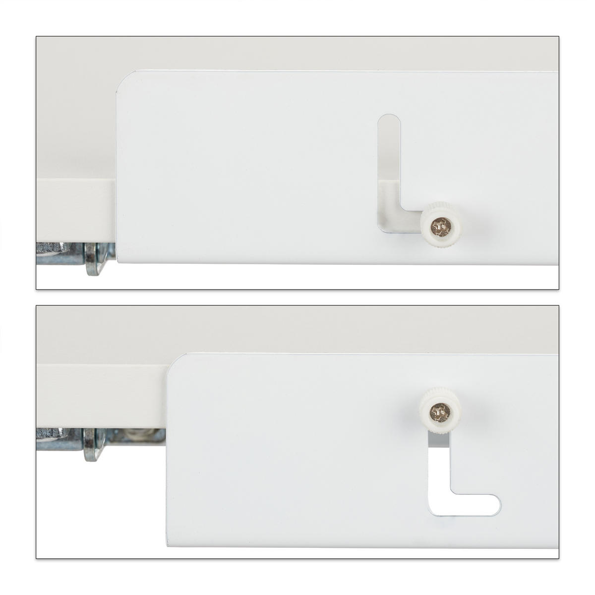 SCHREIBTISCH - Weiß, Holzwerkstoff/Metall (55/110/75cm) - Relaxdays