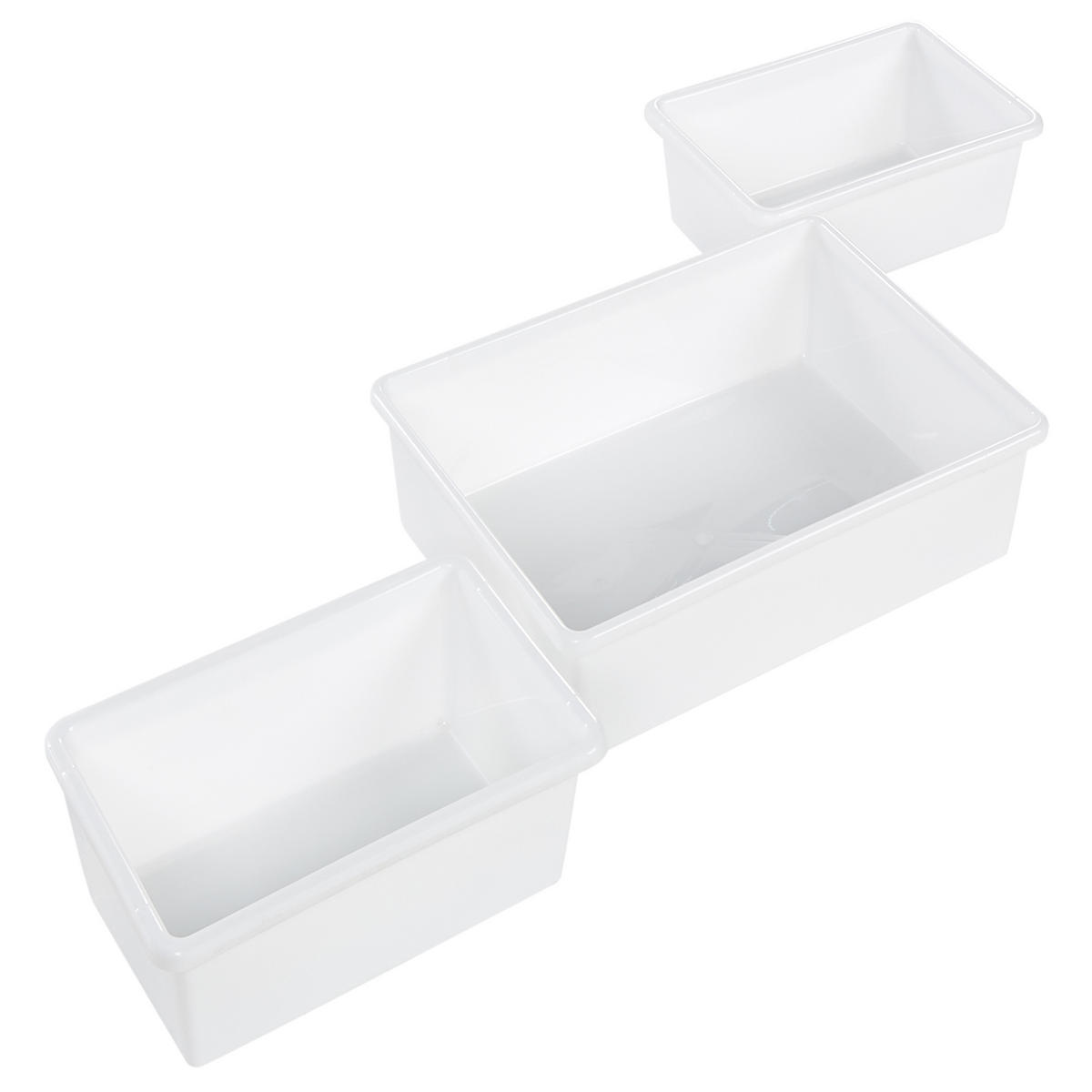 RAFT cu 9 cutii de depozitare 78 cm gri Collie - alb/gri închis, compozit lemnos (86/78/39cm) - Beliani