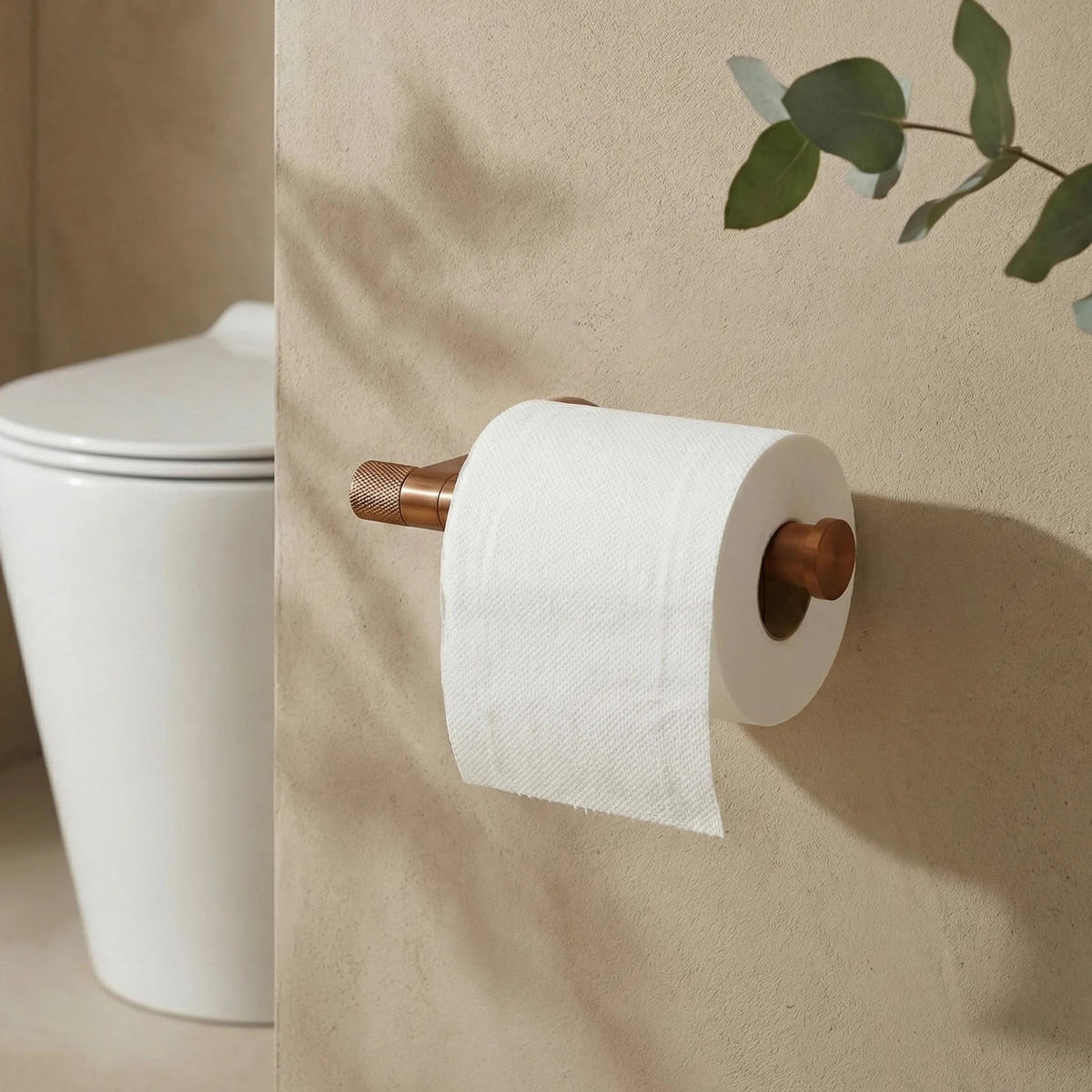 HALTER Für Toilettenpapier Rea 39105 Ori Brush Copper - Kupferfarben, Metall (17/4/8cm) - REA