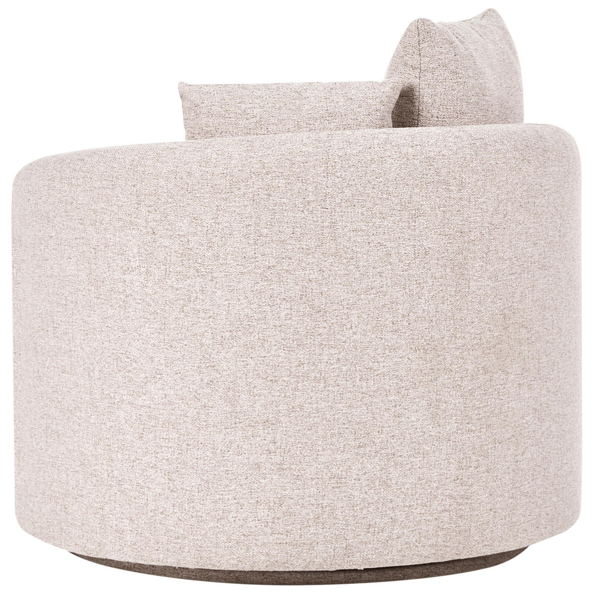 DREHSESSEL Stoff Beige Ennora - Beige, Textil (88/67/82cm) - Beliani