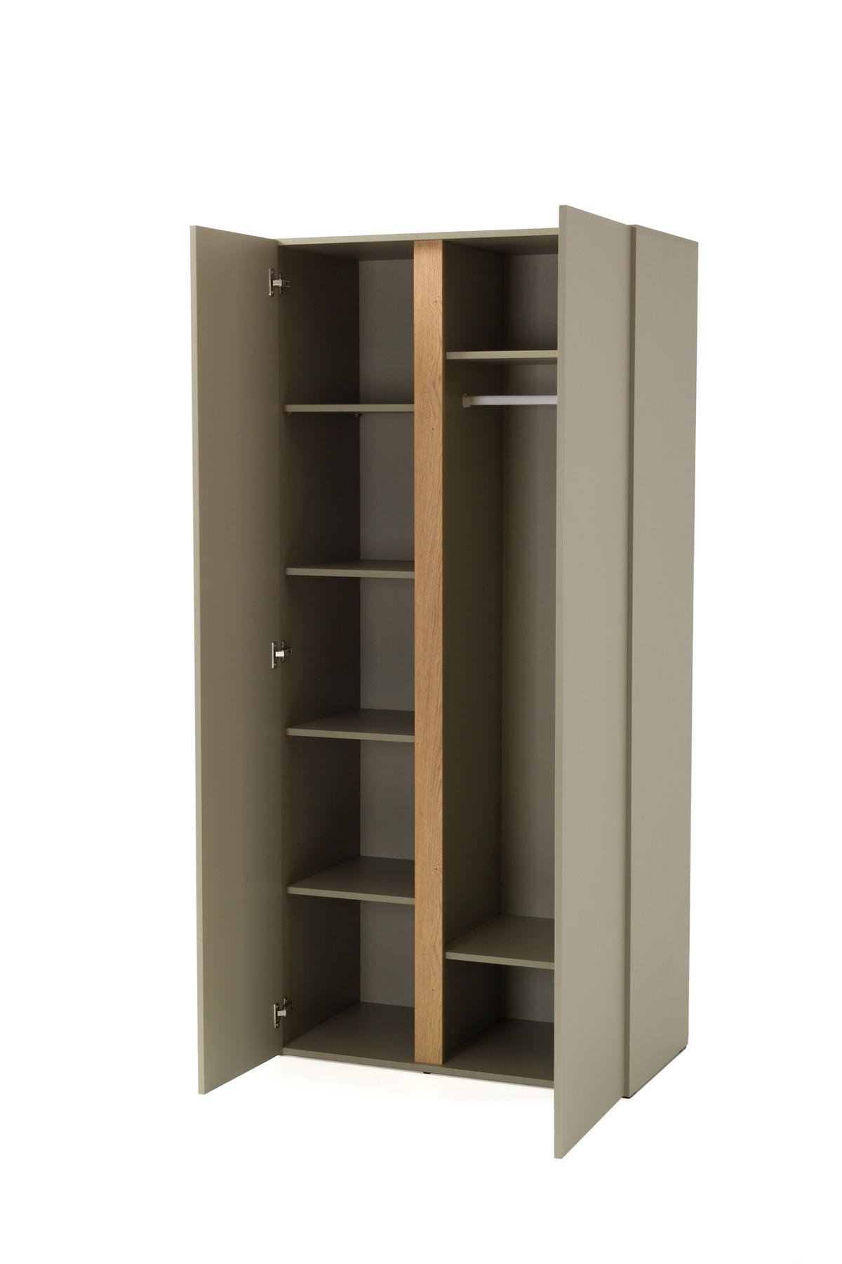 SCHLAFZIMMER Set 5-tlg. – LUCA System – Grau - Grau, Holzwerkstoff (90/195/50cm) - hi-markt